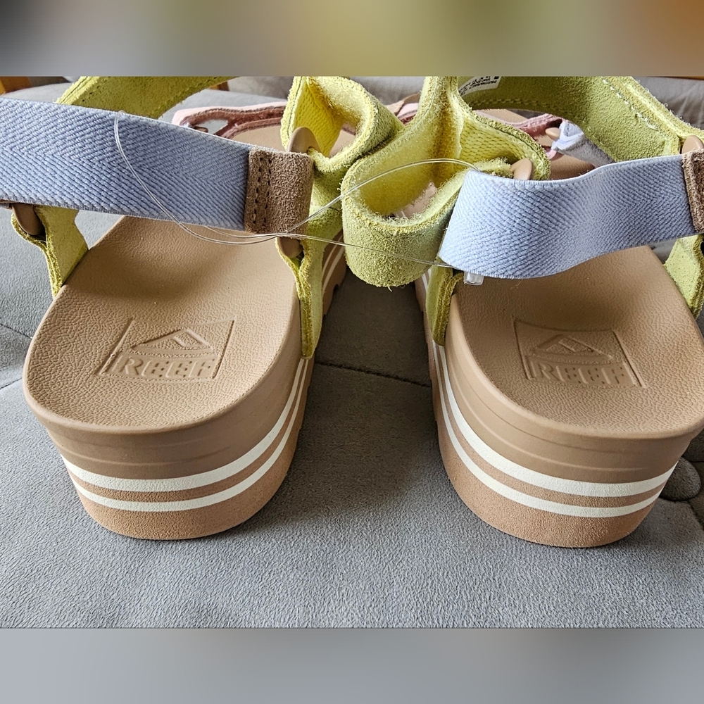 Reef Suede Platform Sandals - meringue - Picture 3 of 7
